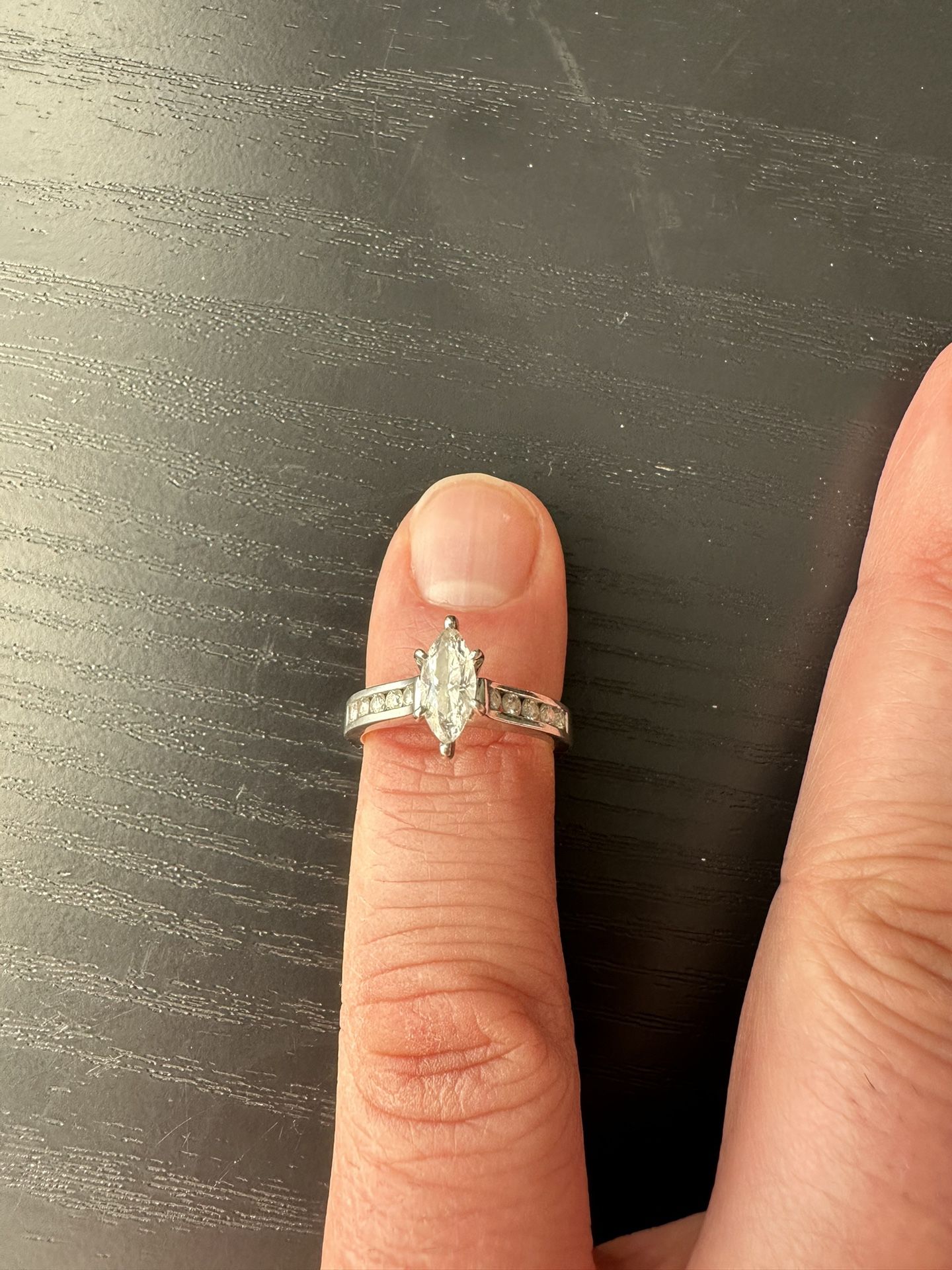 14k White Gold Diamond Engagement Ring 