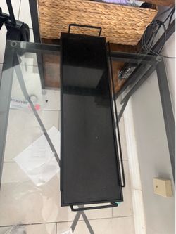 Black glass tray