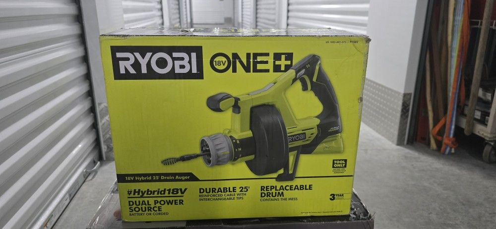Ryobi Drain Auger Hybrid  ~NEW~