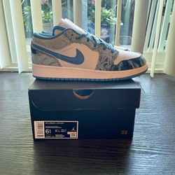 Nike Air Jordan 1 Low GS Washed Denim Size 6.5Y !!! Read Description❤️