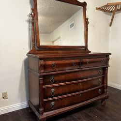 Vintage Dresser With Mirror