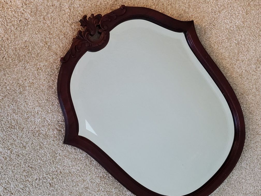 Vintage beveled mirror