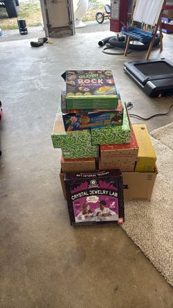 Kids craft Activity & Science Kit boxes most opened, some never used.