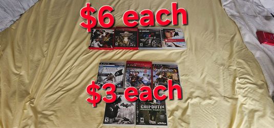 Playstation 3 ps3 games $3 $6 each