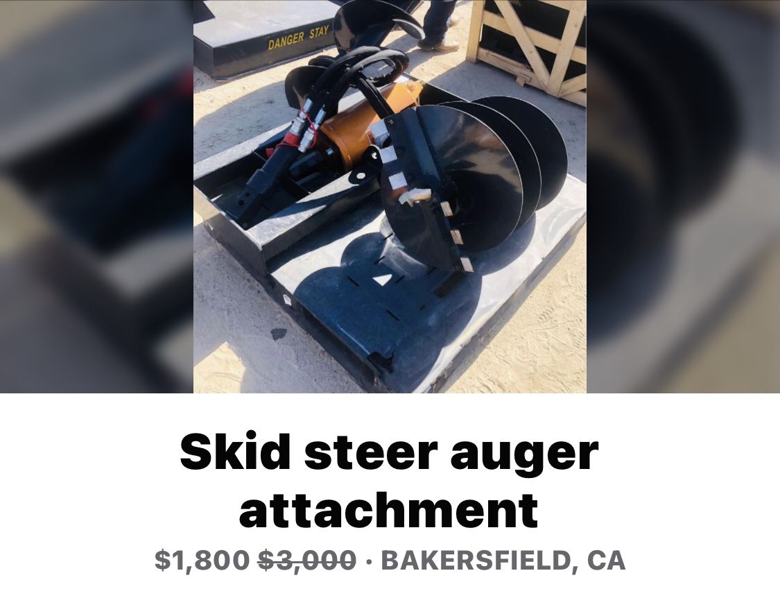 Skid Steer Auger Attachment 
