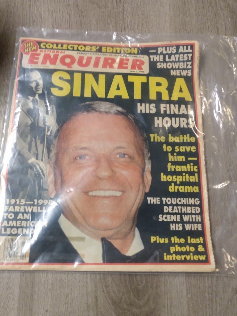Vintage The National Enquirer Sinatra Magazine