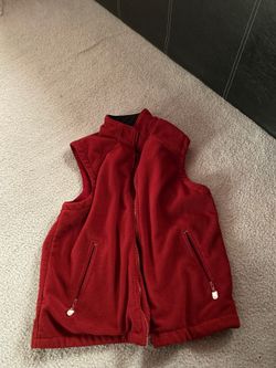 Red fleece vest