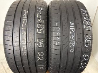 2 tires 285 35 22 Bridgestone turanza t005 high tread