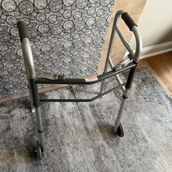 Guardian 2-Button Folding Youth Walker with 5" Wheels
