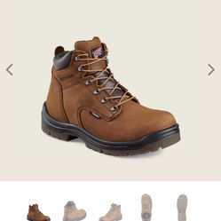 SIZE 8 RED WING WATERPROOF LEATHER SAFETY TOE BOOTS BRAND NEW 