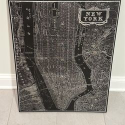 New York Map Wall Art