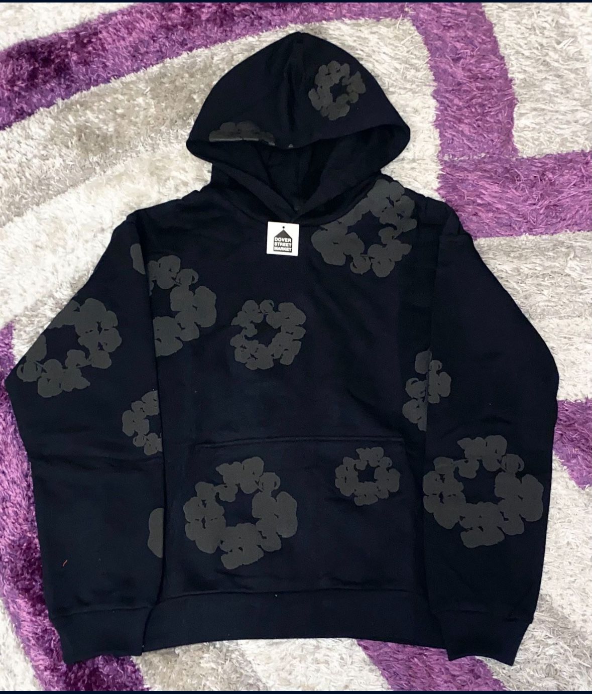 Denim Tears ‘ Black Leather Monochrome ‘ Hoodie
