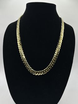 14k Gold Plated 10mm 24” 105+ Gram Handmade Miami Cuban Link