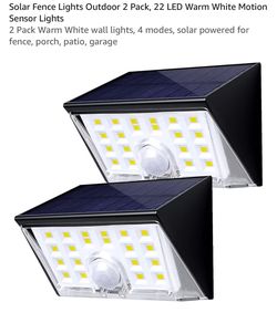 Solar Outdoor Motion Sensor Wall Lights 2-Pack