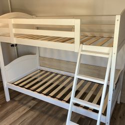 White Twin Bunk Bed