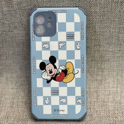 Mickey Mouse iPhone Case - Blue Checks