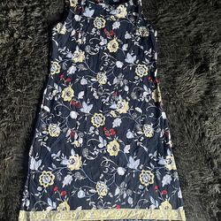 Navy Floral Dress