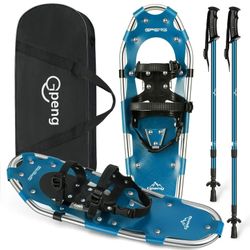 Gpeng 3-in-1 Xtreme Lightweight Terrain Snowshoes for Men Women Youth Kids, Light Weight Aluminum Alloy Terrain Snow Shoes with Crampon Protector, Tre