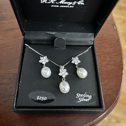 Sterling Silver Necklace & Earrings
