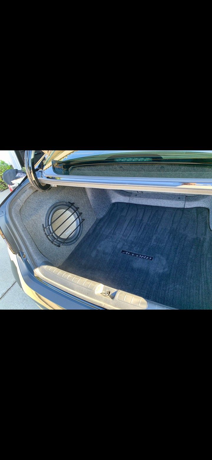 2018 + honda accord custom subwoofer box enclosure and 10" focal sub