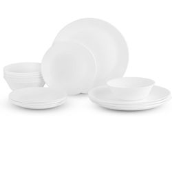 Cello Regal Dinnerware Set of 18 pieces, Service for 6, Chip & Scratch Resistant, Lightweight Round Plates and Bowls Set, Microwave & Dishwasher safe,