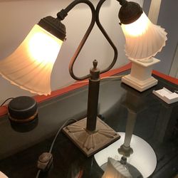 Antique Bronze Lamp Signed Welles