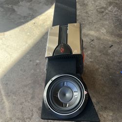 300$ 1 Subwoofer Rockford p3  10" with Slim box  and Amp RockfordFosgate p300.2 both Like new 