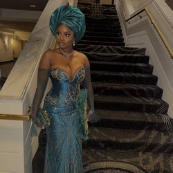 Teal Prom Dress