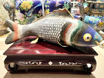 Antique Cloisonne Lucky Boss Fish