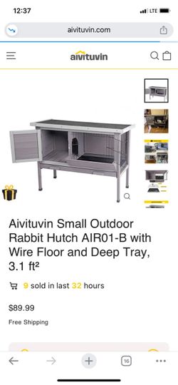 Aivituvin Small Outdoor Rabbit Hutch AIR01-B