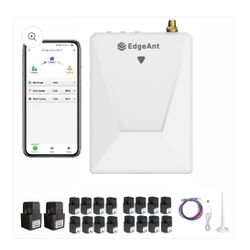 Edge Ant Smart Home Energy Monitor with 16 50A and 2-200A Circuit Level Sensors, Real-Time Accurate Energy Consumption Tracking, WiFi Meter Solar/Net 