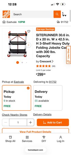 Site runner folding cart