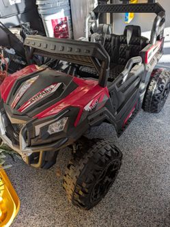 24V Ride On Toys for Kids w/Remote Control, 4WD/2WD Switchable, Red