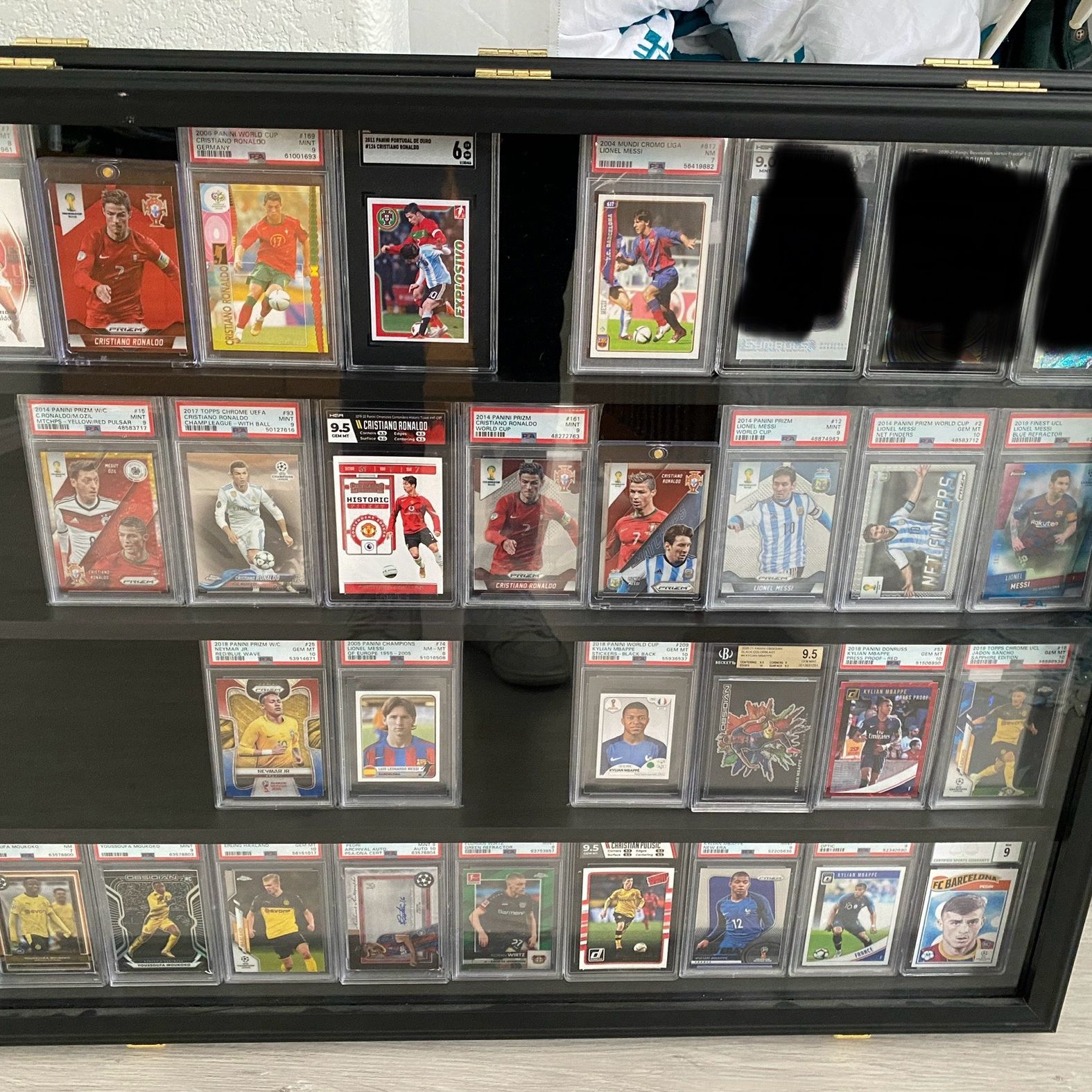graded soccer cards Cristiano Ronaldo 2014 Panini Prizm World Cup Card #161 PSA 10 - Black - 8'6" x 11'6" - Overstock Rare Graded Soccer Card Collection