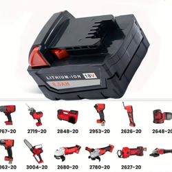 2 Baterías de Reemplazo de 8.0Ah compatibles con Herramientas  Milwaukee M-18 