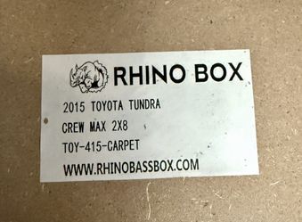 Subwoofer Box Tundra 2nd Generation (Rhino Box)