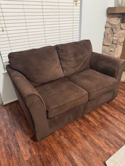 Brown Corduroy Loveseat