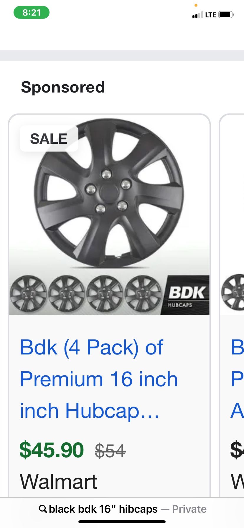 16” PREMIUM BLACK HUBCAPS $10 THE FULL SET/COPAS NUEVO EN CAJA $10 EL JUEGO