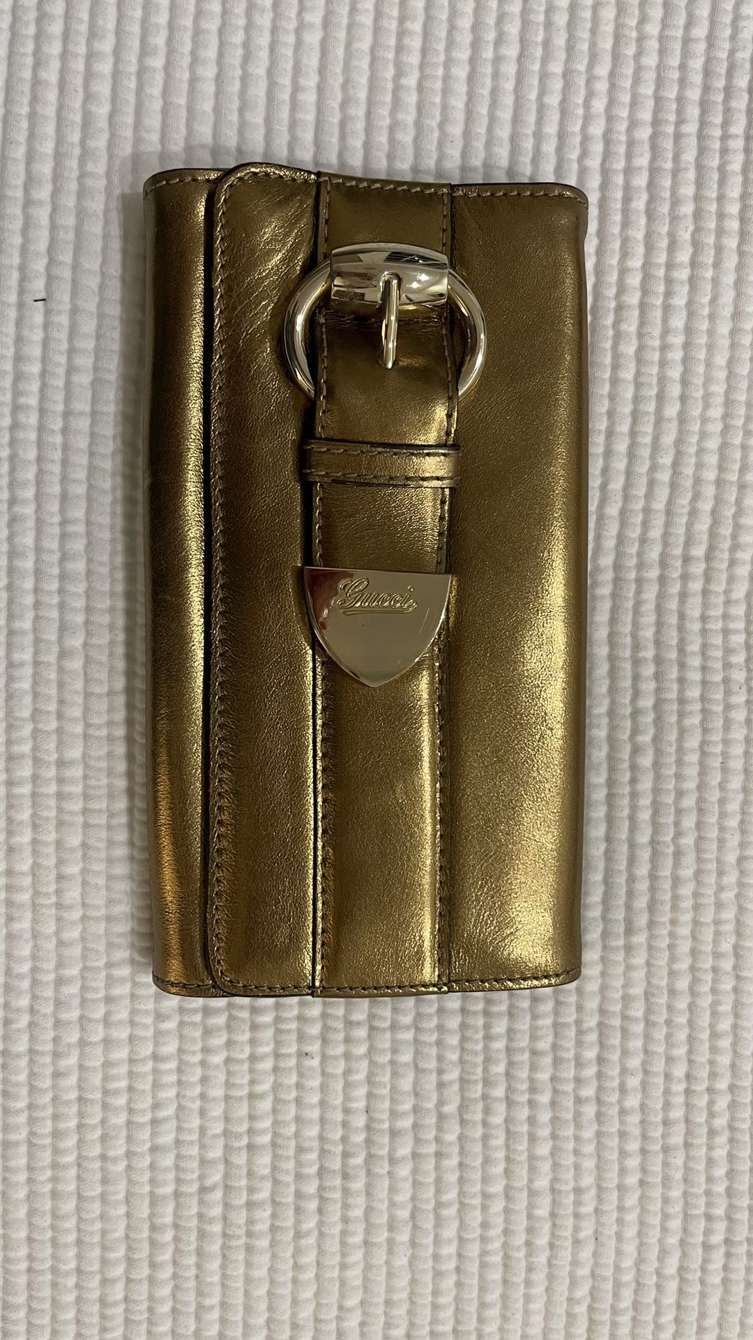 Gucci Golden  Wallet Bag With Horse Bit Buckle