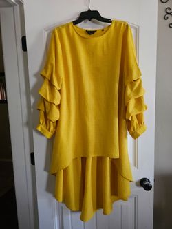 Canary Yellow Shirt Dress