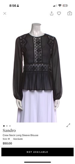 Sandro long sleeve blouse size M