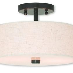 Meridian 2 Light English Bronze Ceiling Mount