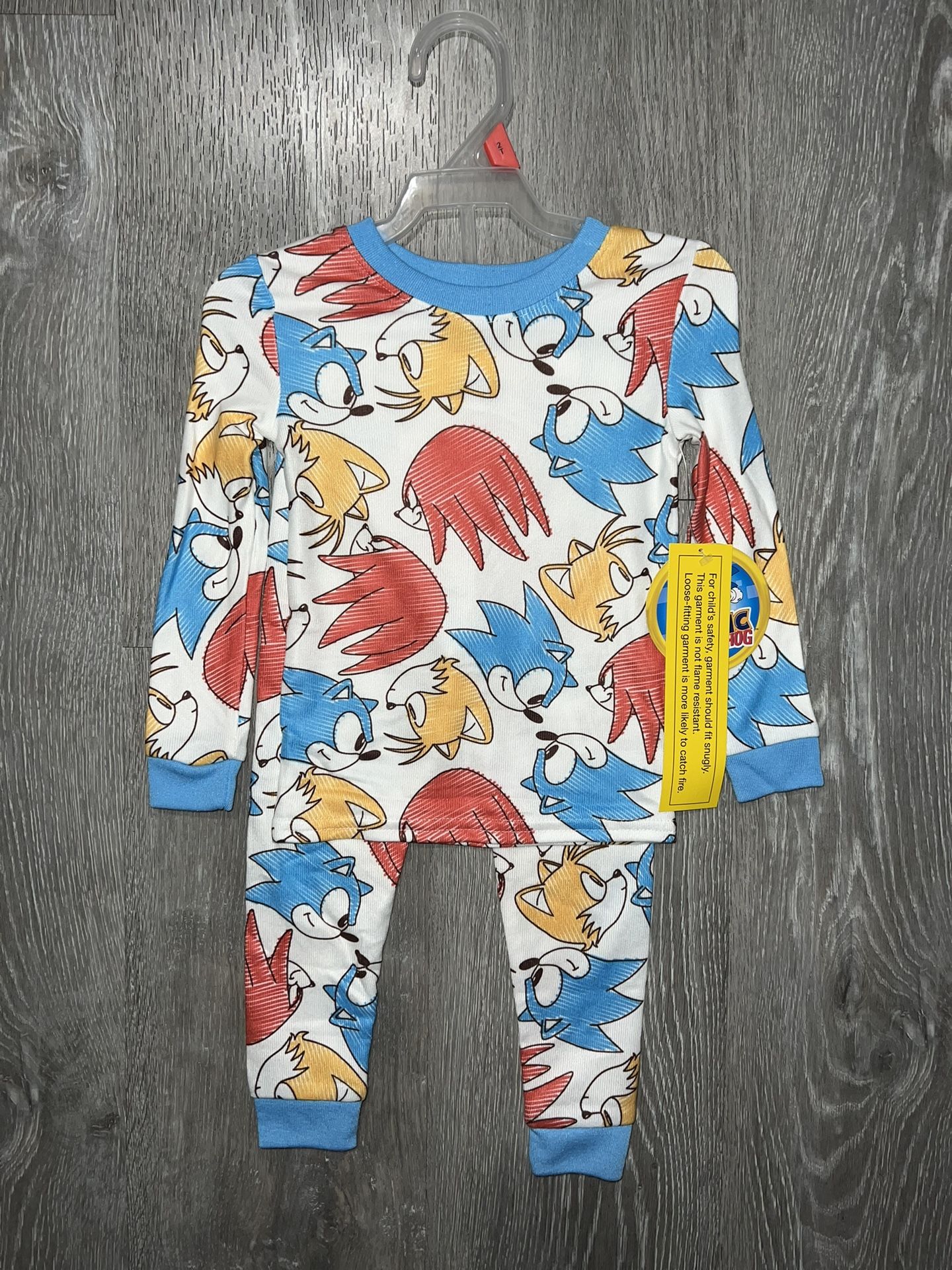 Sonic Pajamas Size 2t 3t and 5t