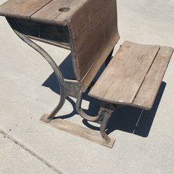 Antique school desk chair $60