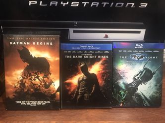 Batman trilogy Blu-ray and one DVD deluxe. East mesa. Signalbutte and Elliot.