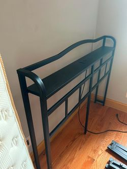 Full metal bed frame with charger ports