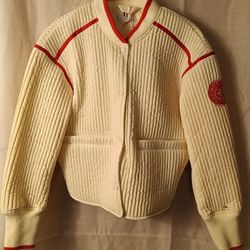 Tommy Hilfiger Quilted Th Crest Padded Bomber Jacket Women Beige XS