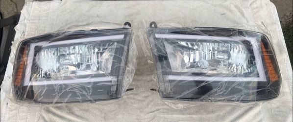 09-18 Dodge Ram Black LED Strip Headlights