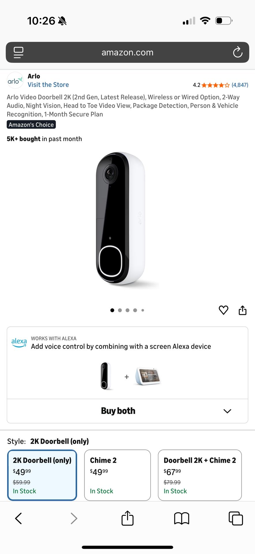 Arlo Wireless Doorbell Camera