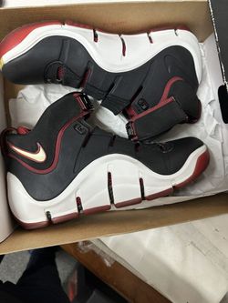 2006 NIKE ZOOM LEBRON IV 4 BLACK WHITE CRIMSON RED CAVS 314647-011 (48632)